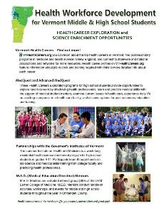 AHEC middle and hs student HC Brochure 2022 AHEC middle and hs student HC Brochure 2022