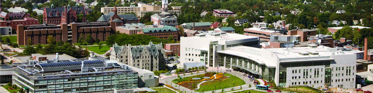 banner photo, aerial image of Larner College of Medicine