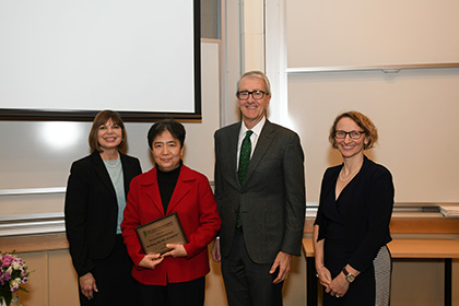 From Left to Right: Kathryn Huggett, Ph.D., Bei Zhang, M.D., M.S., Ph.D., Richard L. Page, M.D., Christa Zehle, M.D.