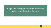 Capture Images OneNote Mobile