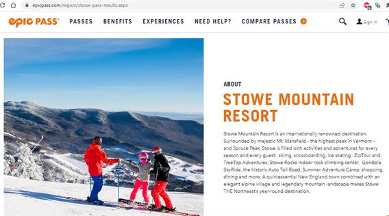 Stowe Mountain -  Epic Pass